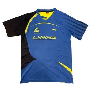 Li-Ning Mens Jersey Sz 2XL Blue Badminton Activewear